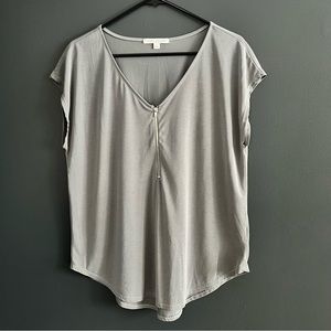 Gray Zipper Top